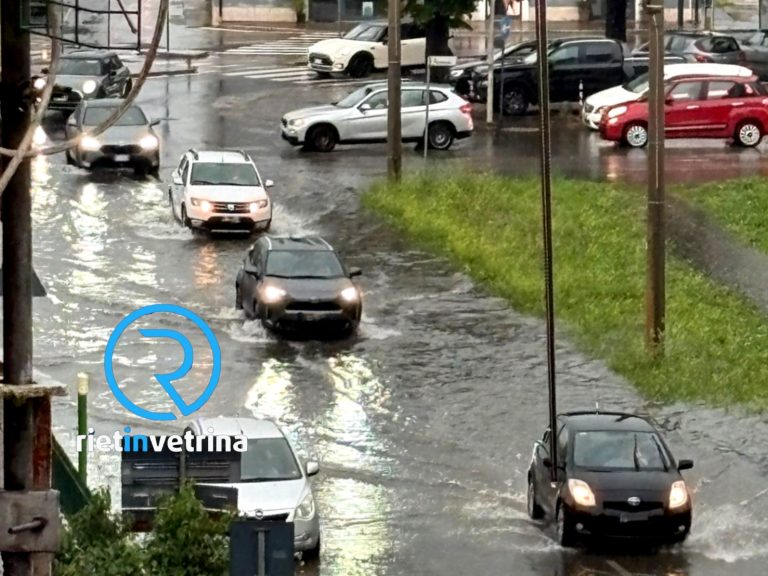 Ancora disagi a Rieti per il nubifragio delle ultime ore: strade allagate e traffico a rilento