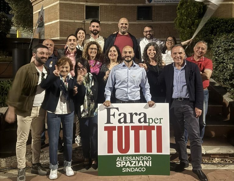 Alessandro Spaziani si complimenta con Roberta Cuneo confermata sindaco di Fara in Sabina
