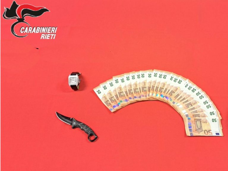 Cittaducale: tentano di spendere euro falsi. Arrestati due giovani in possesso anche di un coltello