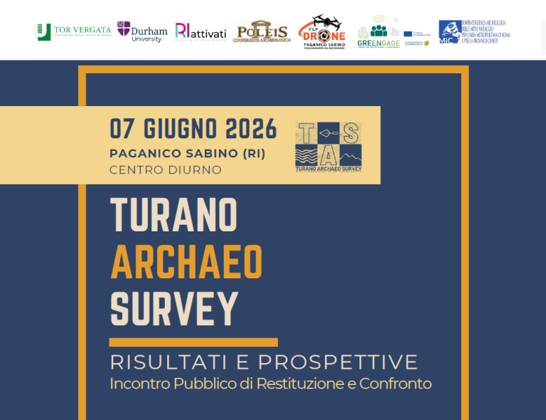 Turano Archaeo Survey, incontro il 7 giugno a Paganico Sabino