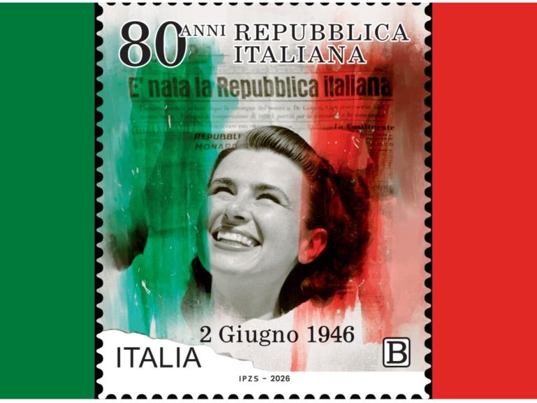 Il 2 giugno emissione francobollo celebrativo 80° anniversario Repubblica Italiana