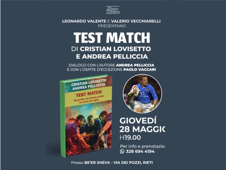 Il Circolo di letteratura sportiva presenta il libro “Test Match” dedicato al rugby