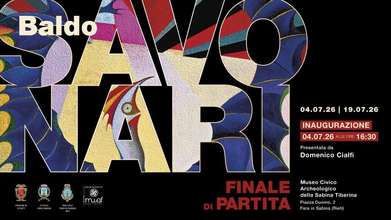 Sabato 4 luglio “Finale di Partita”: l’arte di Baldo Savonari dialoga con l’archeologia al Museo Civico Archeologico della Sabina Tiberina