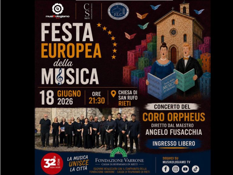 Festa Europea della Musica 2026: il Coro Orpheus protagonista a San Rufo