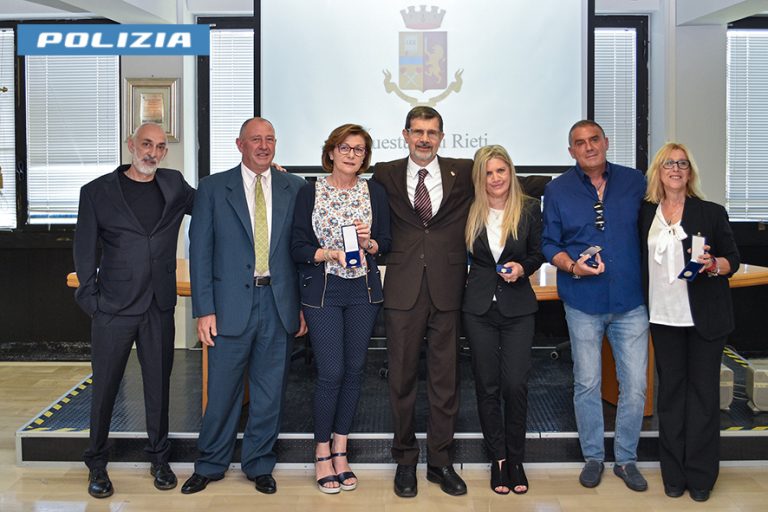Medaglie di Commiato al personale in pensione: Massimo Annibaldi, Emanuela Carocci, Claudia Angelini, Marino Di Gregorio, Massimiliano Federici, Maria Teresa Manili
