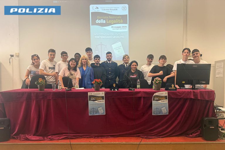 Giornata della Legalità, la Polizia di Stato incontra gli studenti del Rosatelli di Rieti