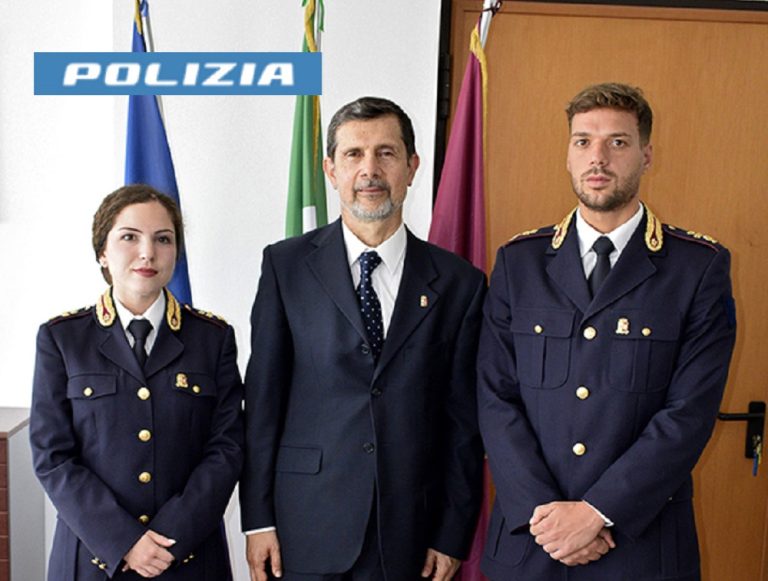 Pasquale Fiocco accoglie due nuovi funzionari assegnati alla Questura di Rieti