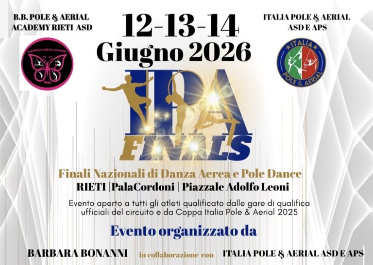 A Rieti oltre 600 atlete per le finali nazionali di Danza Aerea e Pole Dance