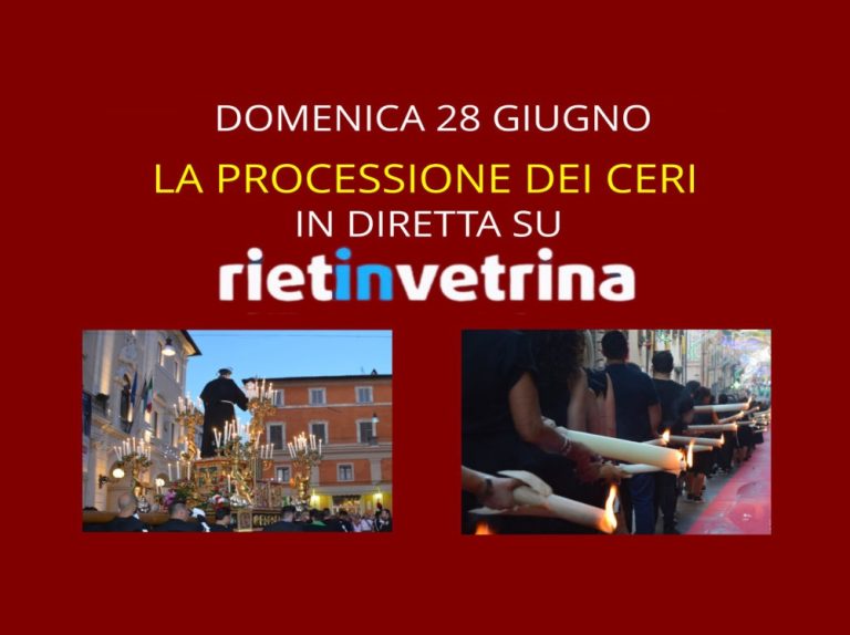 Domenica 28 giugno in diretta su Rietinvetrina la Processione dei Ceri 2026