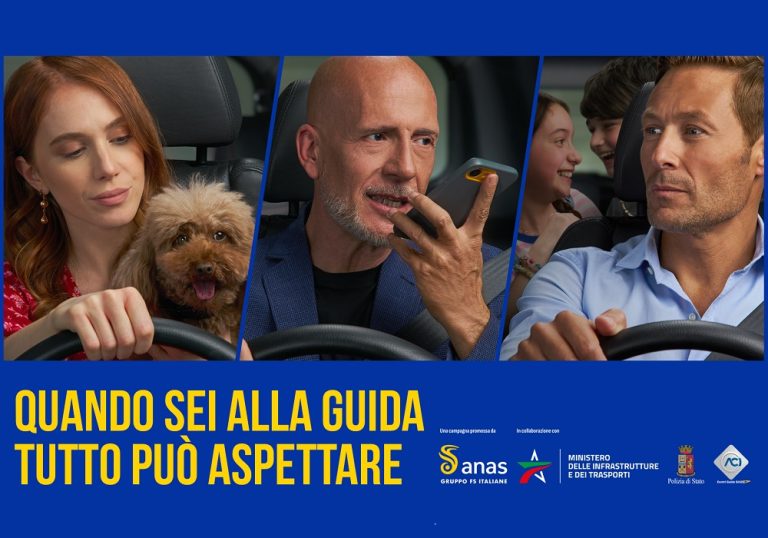Campagna informativa ANAS: “Quando sei alla guida tutto può aspettare”, dedicata alla sicurezza stradale in collaborazione con MIT e Polizia di Stato