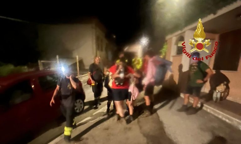 Vigili del Fuoco di Rieti soccorrono e recuperano giovani scout