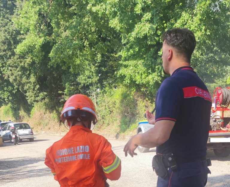 I ragazzi del campo scuola “Anch’io sono la Protezione Civile” di Poggio Bustone incontrano i Carabinieri