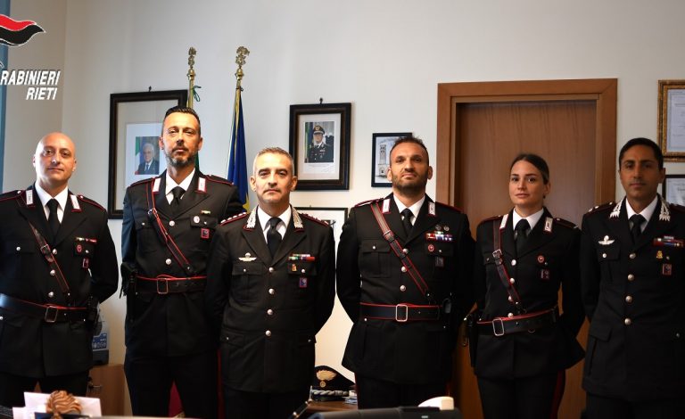 Avanzamenti di grado e nuove qualifiche al Comando Provinciale Carabinieri di Rieti