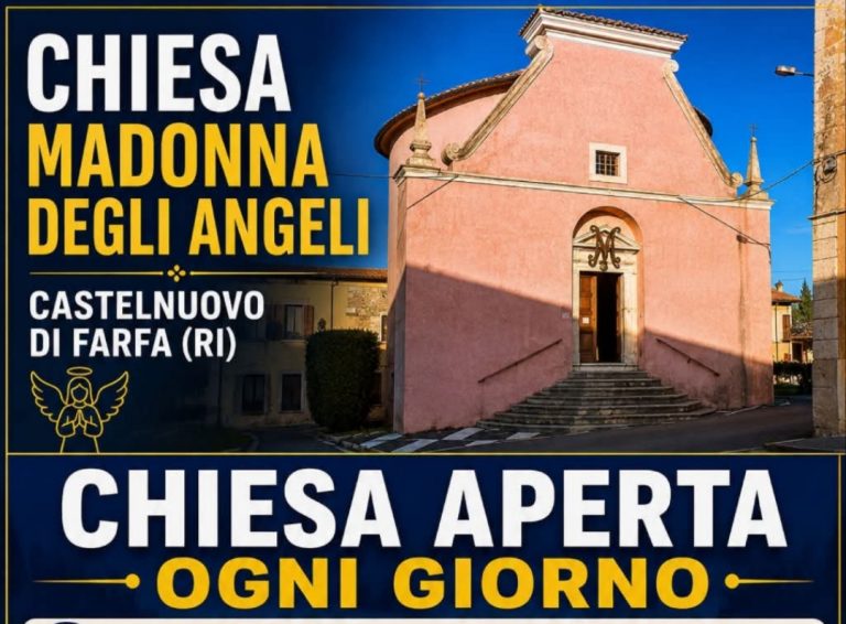 Da luglio a settembre la Chiesa Madonna degli Angeli di Castelnuovo di Farfa resterà sempre aperta
