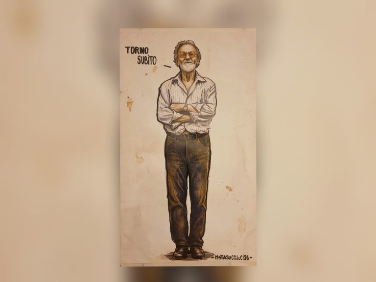 L’omaggio dell’artista reatino Massimiliano Saccucci al maestro Fausto Delle Chiaie
