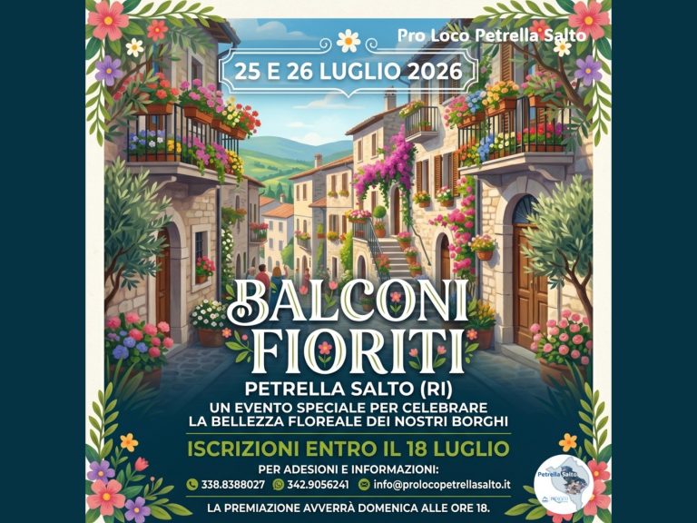 A Petrella Salto il concorso “Balconi Fioriti”