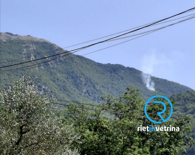 Incendio sul Monte Cime d’Arme nel Comune di Poggio Bustone