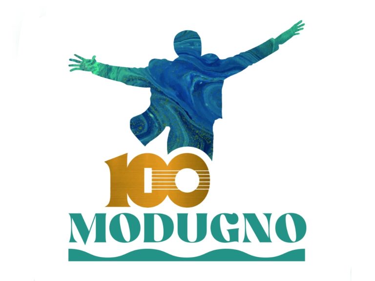 Modugno 100, il logo ufficiale delle celebrazioni per il centenario dalla nascita del cantautore pugliese