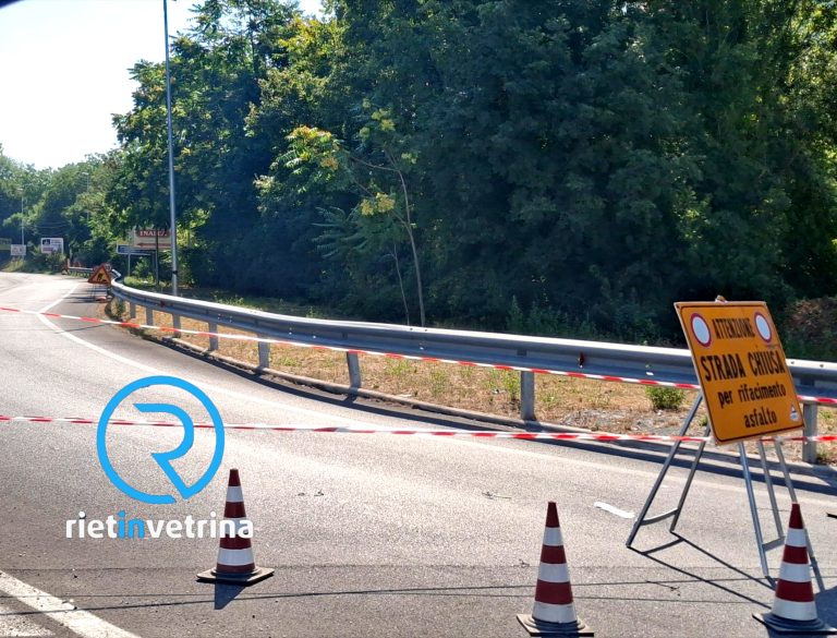 Bretella Villa Reatina, chiuso svincolo direzione Cittaducale per lavori di asfaltatura