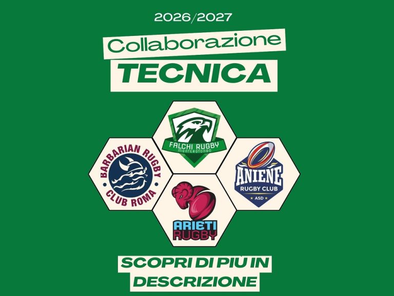 Nuova collaborazione per l’Under 14 Arieti Rugby insieme a Falchi Rugby, Aniene Rugby e Barbarian Rugby Club