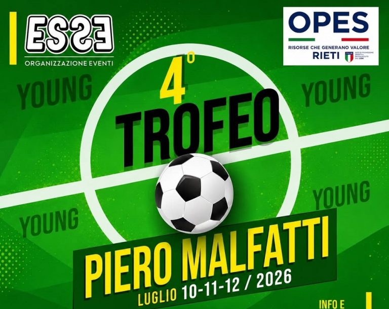 4° Trofeo Piero Malfatti, dal 10 luglio a Contigliano
