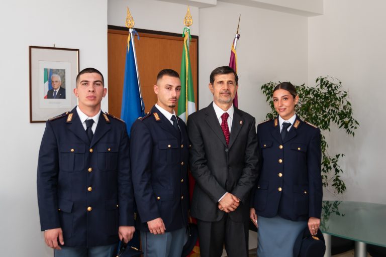 Il Questore Fiocco incontra i nuovi agenti tra i 20 e 24 anni, in prova assegnati alla Questura di Rieti