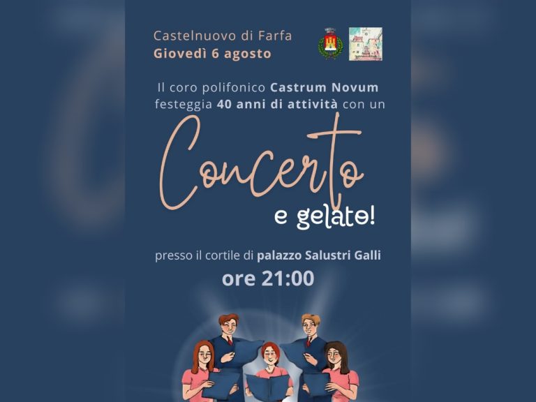Il Coro Castrum Novum di Castelnuovo di Farfa festeggia i 40 anni di attività