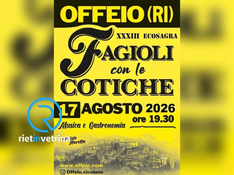 È FESTA – Lunedi 17 agosto ad Offeio la “33ª Ecosagra dei fagioli con le cotiche“