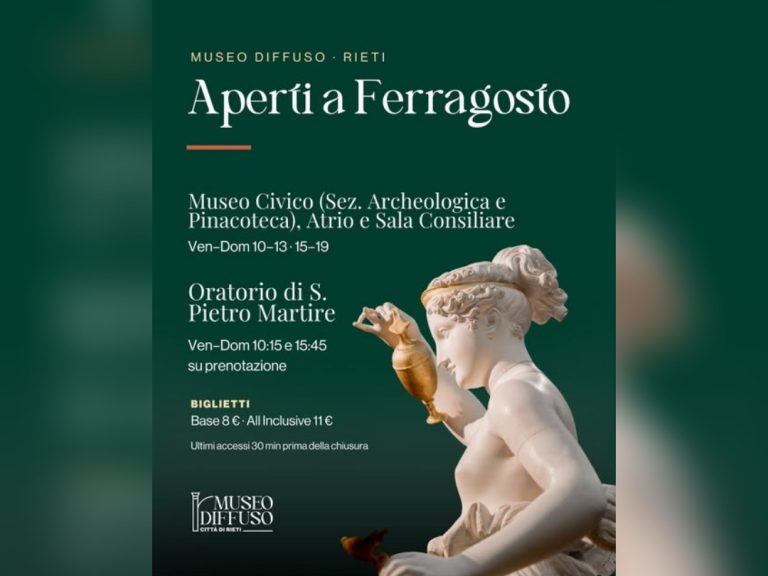 Il Museo Diffuso di Rieti aperto nel weekend di Ferragosto