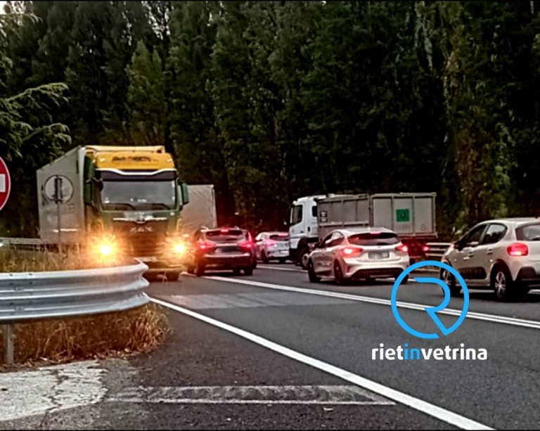Traffico in tilt, incidente sulla Rieti – Terni zona Macelletto
