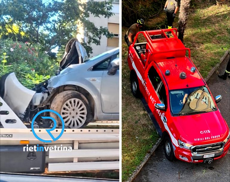 Rieti, in un cortile privato albero cade e distrugge un’auto