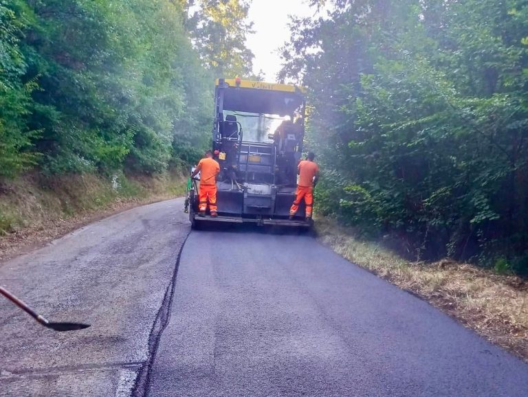 In corso i lavori di rifacimento del manto stradale sulla SP22 Cittaducale–Fiamignano