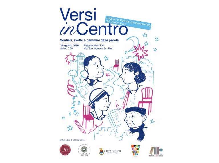 Il 30 agosto a Regeneration Lab “Versi inCentro – Festival di poesia contemporanea del Centro Italia”