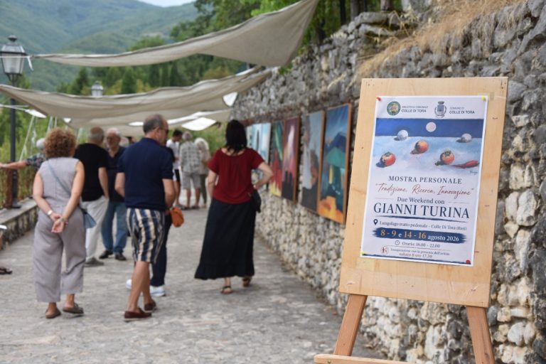 Nuovo appuntamento con la mostra personale di Gianni Turina a Colle di Tora: “Tradizione, Ricerca, Innovazione”