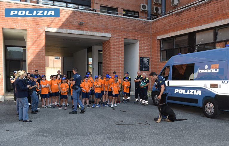 La Polizia di Stato di Rieti incontra i ragazzi del campo scuola “Anch’io sono la Protezione Civile”