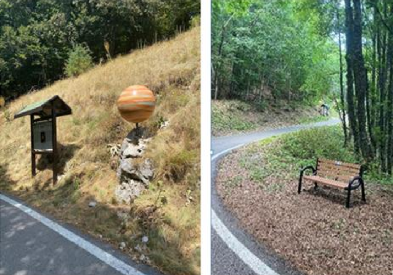Il Lions Club Rieti Varrone restaura le edicole e alcuni pianeti del Sentiero Planetario al Terminillo e dona due panchine
