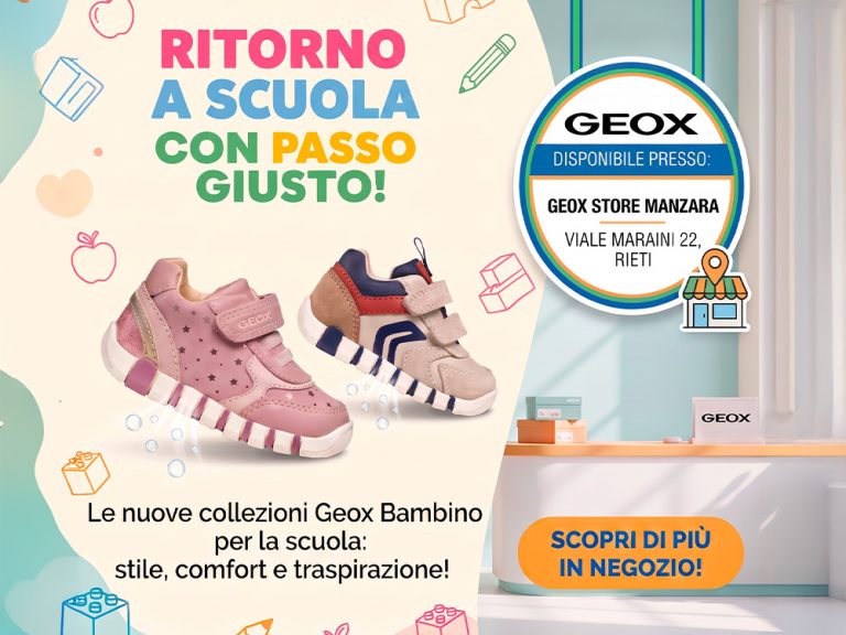 GEOX Manzara Rieti, un ampio showroom per scegliere la scarpa giusta per te!