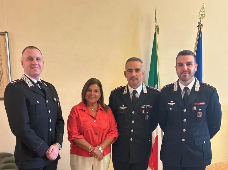 Il Prefetto di Rieti Pinuccia Niglio ha accolto il Capitano Luca Gasparri e il Tenente Pasquale Sorriento