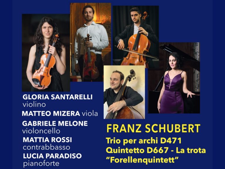 A Rieti il 18 settembre esibizione del Quintetto “La trota” di Schubert all’Auditorium Santa Scolastica
