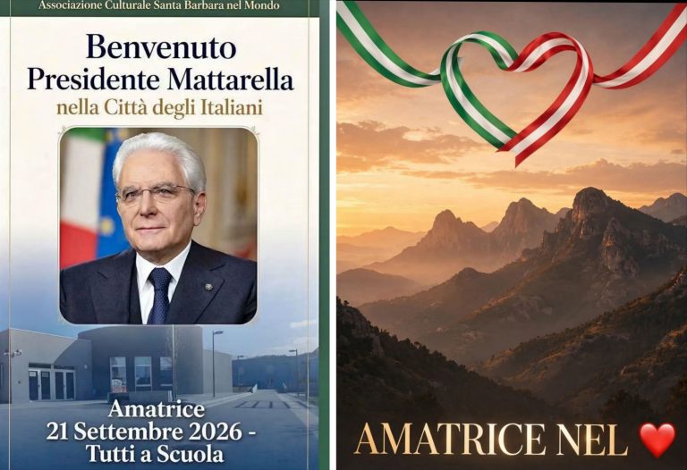 Mattarella ad Amatrice, Associazione Santa Barbara nel Mondo: “Grazie Presidente per esserci”