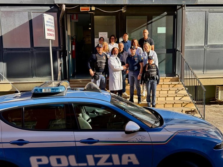 Poliziotti reatini donano sangue all’Immunotrasfusionale ASL Rieti