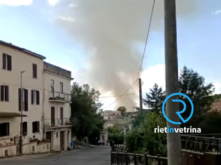 Segnalato incendio tra Toffia e Monte Santa Maria