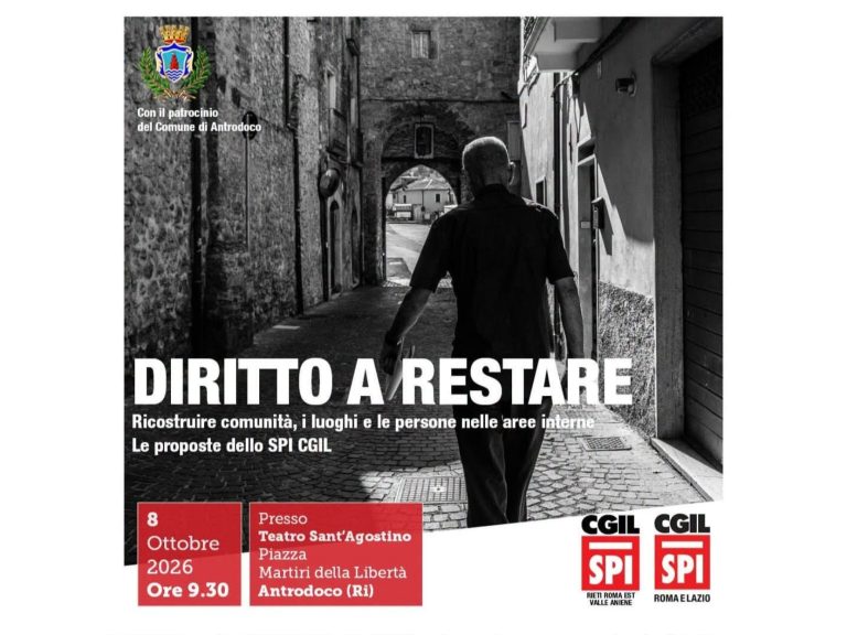 Ricostruire comunità, i luoghi e le persone nelle aree interne. Le proposte dello SPI CGIL