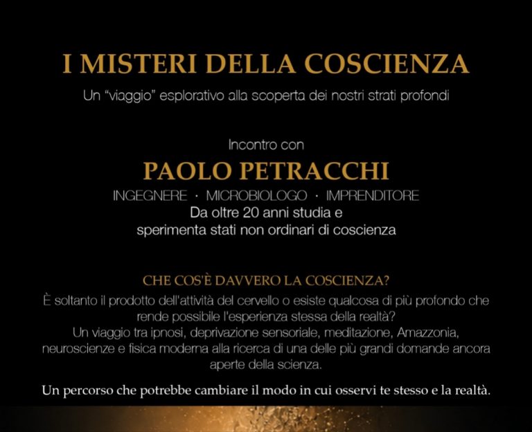 Arriva a Rieti Paolo Petracchi con “I misteri della coscienza”