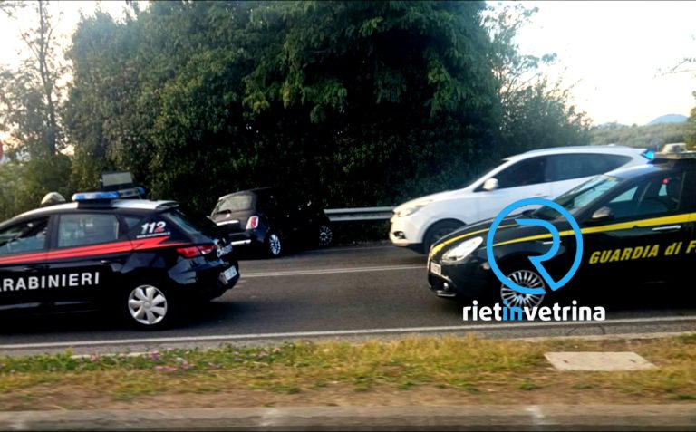 Auto fuori strada nella Salaria per Roma direzione Borgo Santa Maria – Rieti