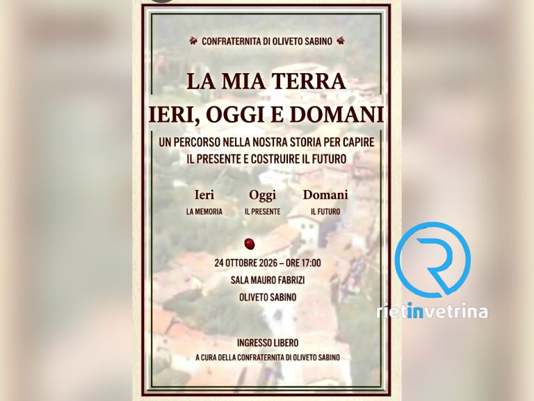 A Oliveto Sabino il 24 ottobre convegno per capire il presente ed il futuro della Sabina