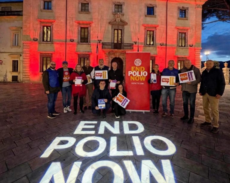 Eradicazione poliomelite: Rotary Club Rieti e Rotary Club Sabina Tevere insieme in piazza Cesare Battisti a Rieti