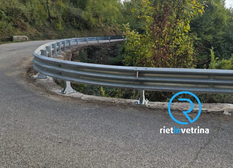 In corso di installazione guardrail nei ponti di Cupaello