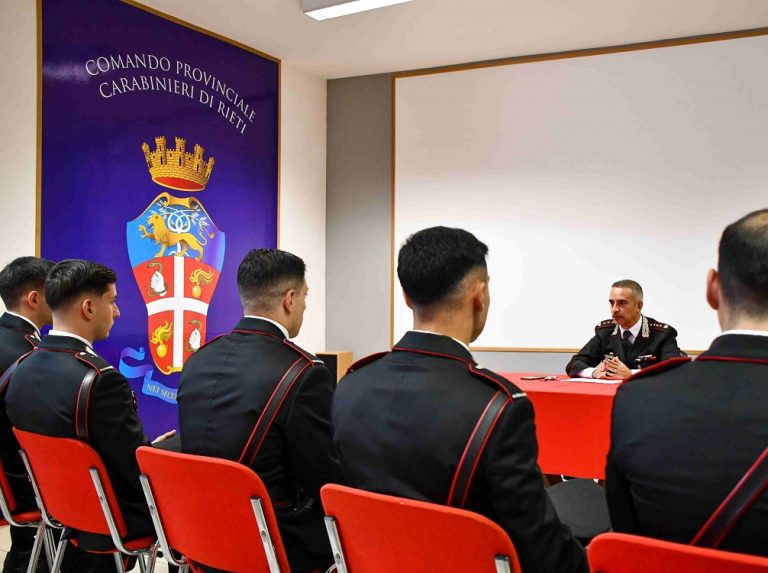 Sette marescialli in “training on the job” presso le Stazioni Carabinieri della Provincia di Rieti