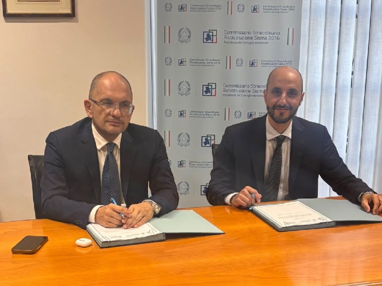 Ricostruzione sisma 2016, firmato il Protocollo d’intesa tra il Commissario Castelli e l’OIM